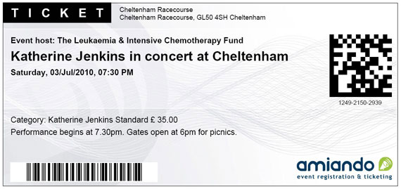KATHERINE JENKINS Ticket